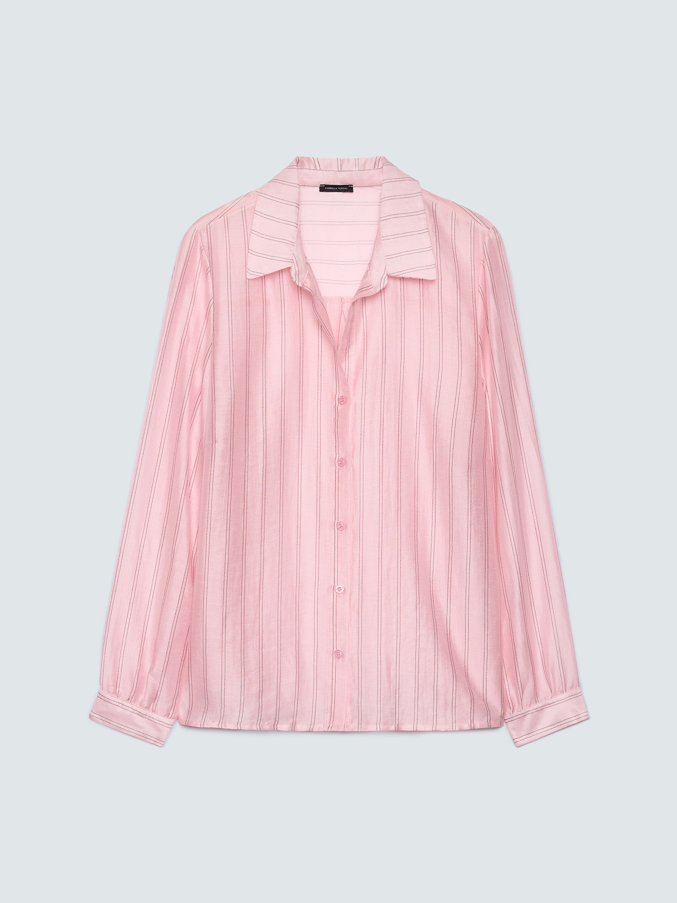 Striped lyocell blend shirt image number 4