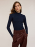 Fitted ribbed turtleneck sweater image number 0