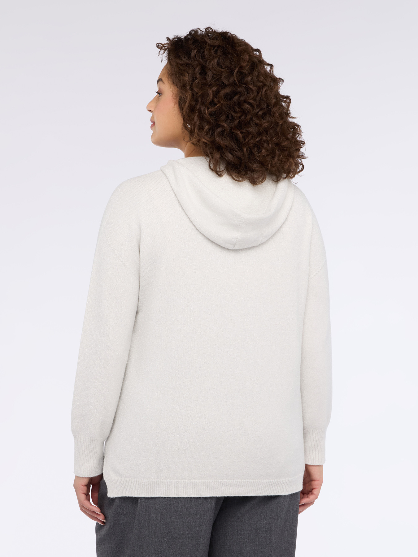 Maglia con cappuccio in misto viscosa image number 1