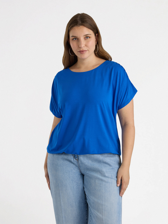 T-Shirt mit Gummizug am Saum