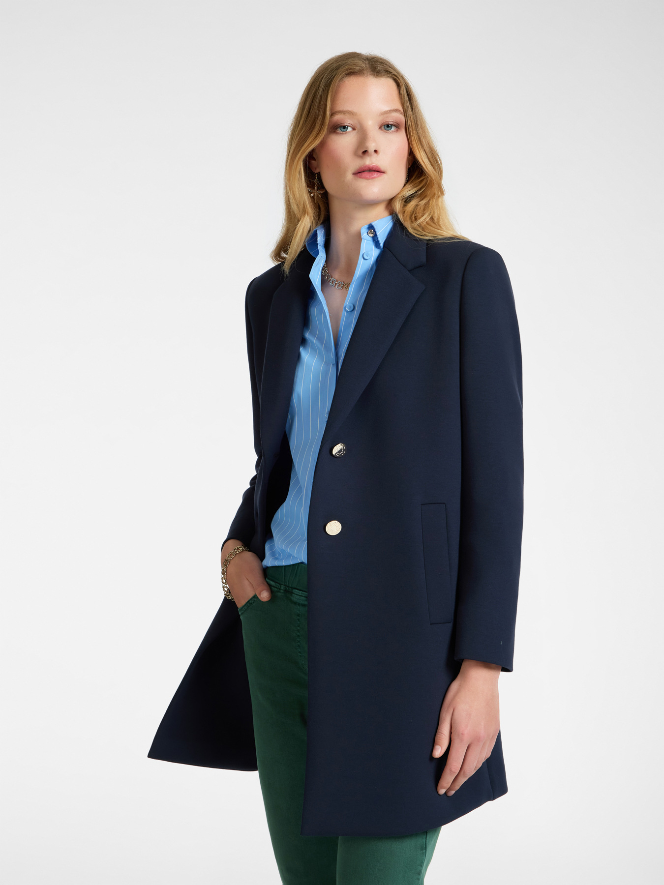 Scuba fabric coat image number 0