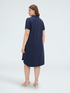 Kleid mit Polokragen und Schmuckknopf image number 1