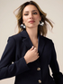 Blazer jacket in scuba crepe fabric image number 2