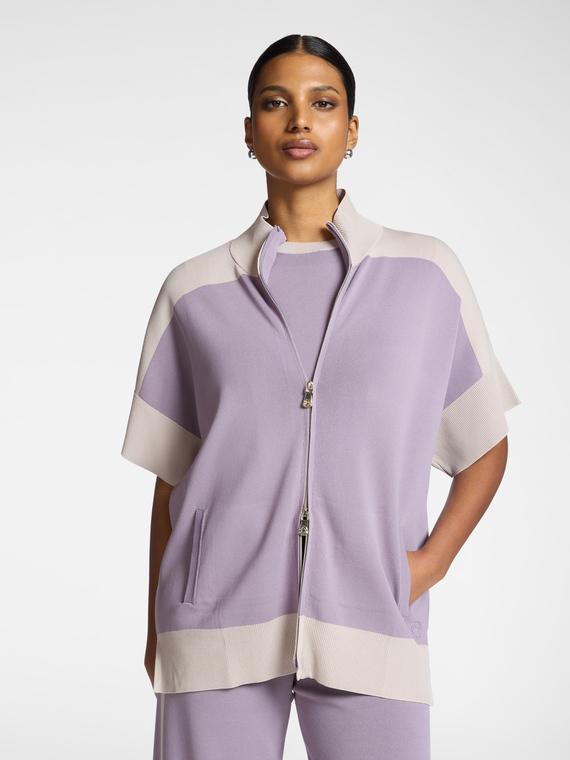 Kurze &Auml;rmel Cardigan aus Viskose-Mischung