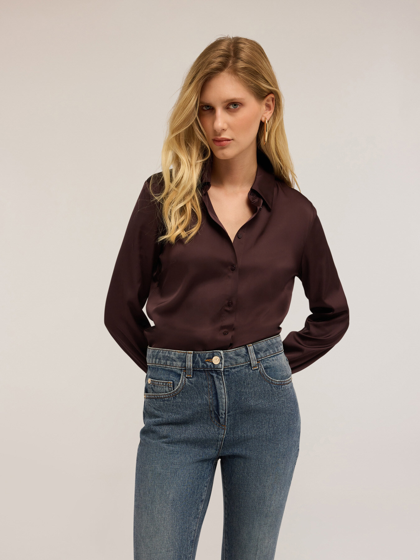 Satin shirt image number 0