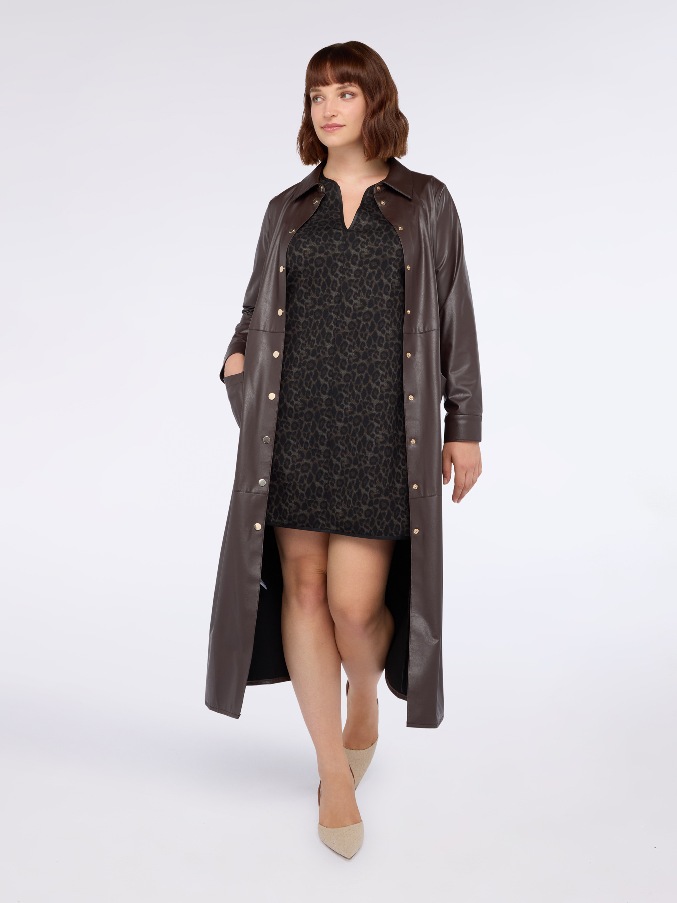 Robe chemisier longue avec ceinture image number 4