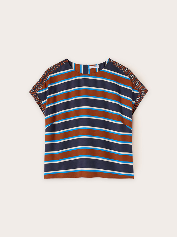 Blusa kimono fantasia a righe