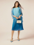 Plissiertes Midi-Kleid mit Farbverlauf image number 3