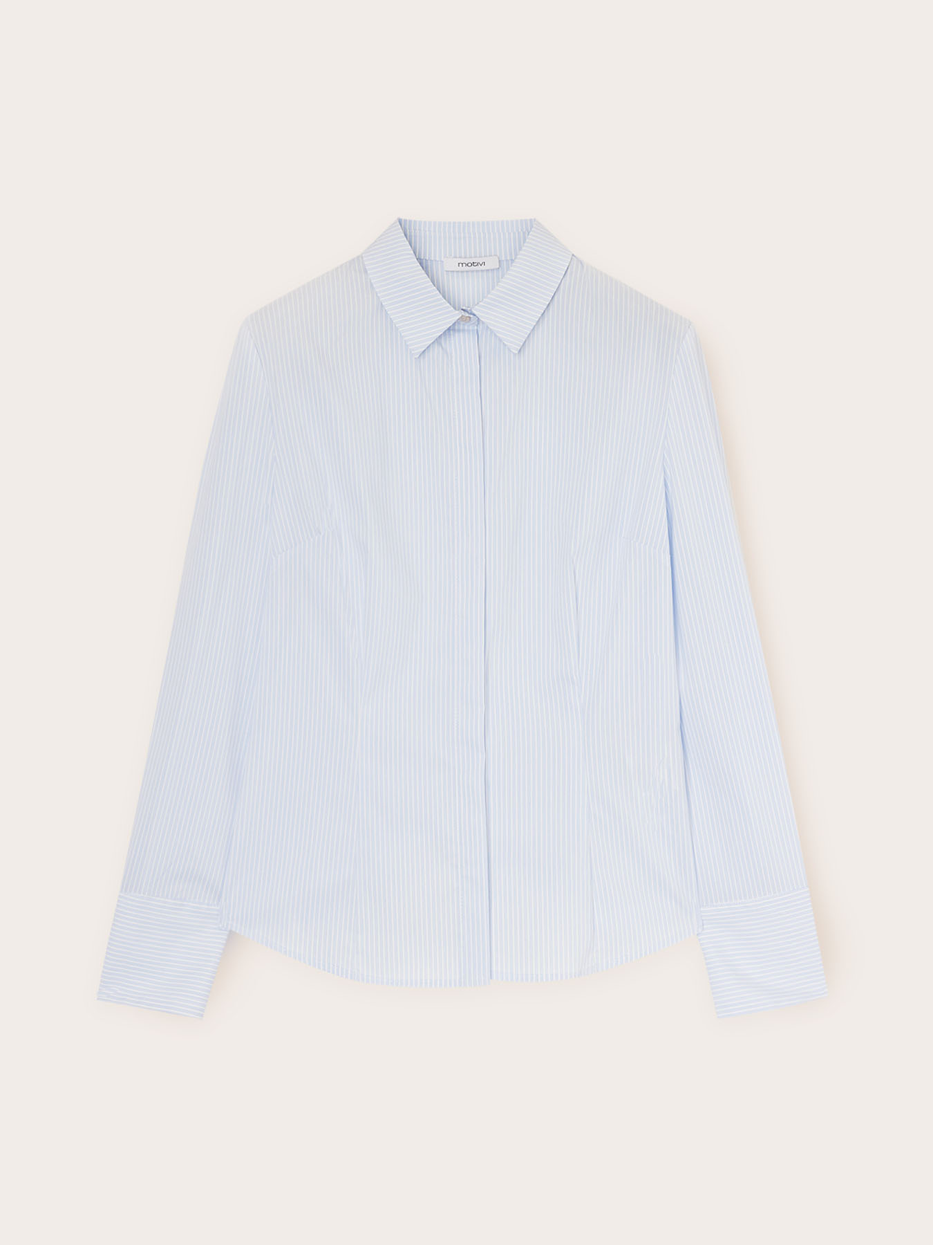 Camicia in popeline a righe image number 4