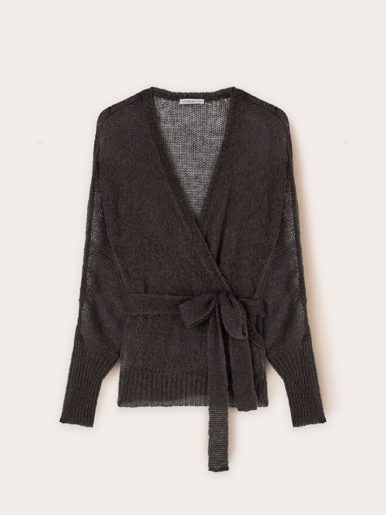 Mohair blend wrap cardigan image number 4