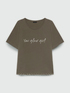 T-shirt con scritta motivazionale ricamata image number 5