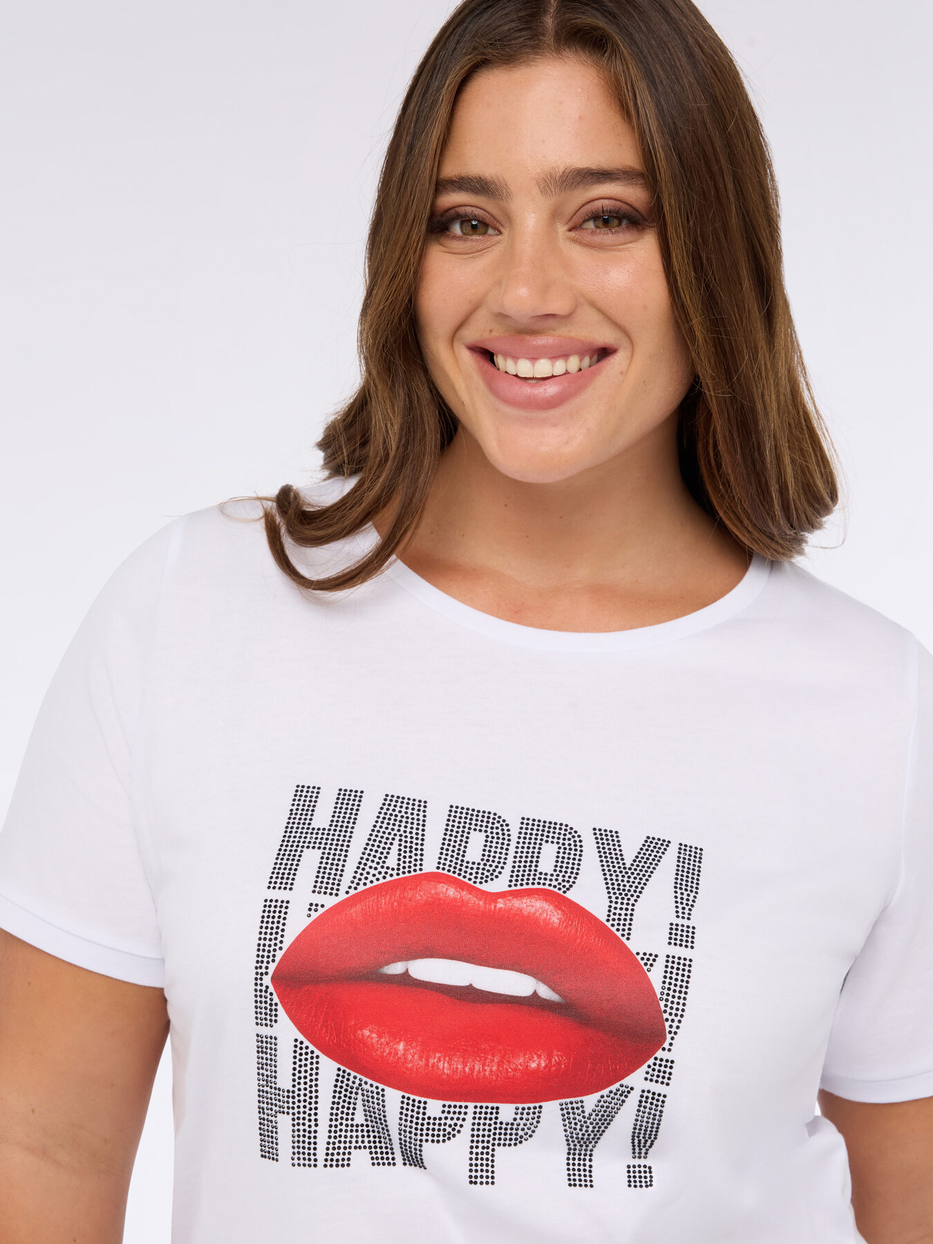 T-shirt Happy! en jersey de coton image number 3