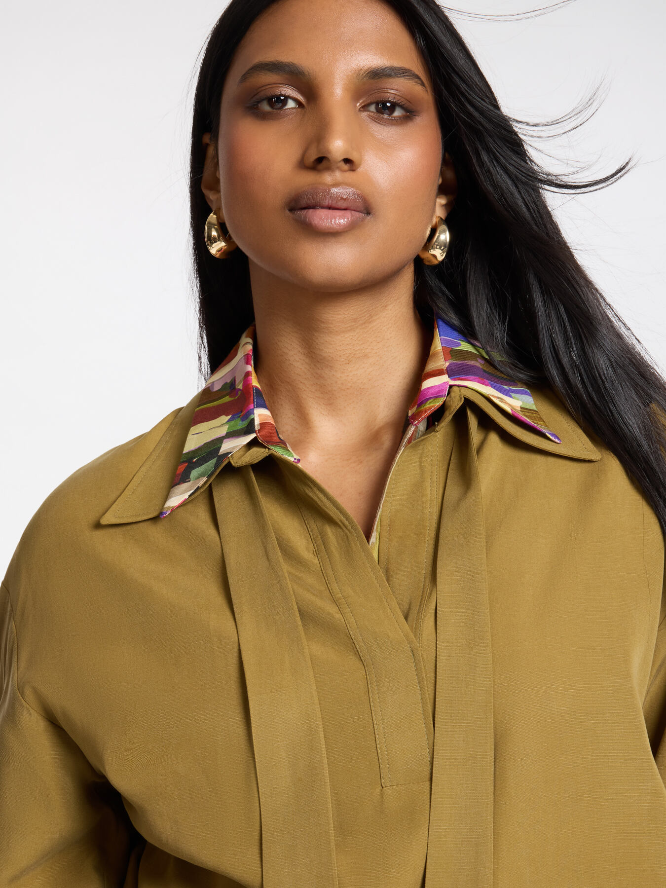 Camicia misto lino con fusciacca image number 3