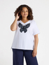T-shirt con farfalla image number 2