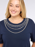 T-shirt with jewel appliqués image number 2
