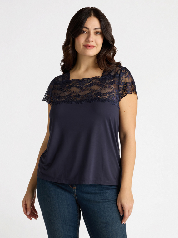 T-Shirt mit Spitze
