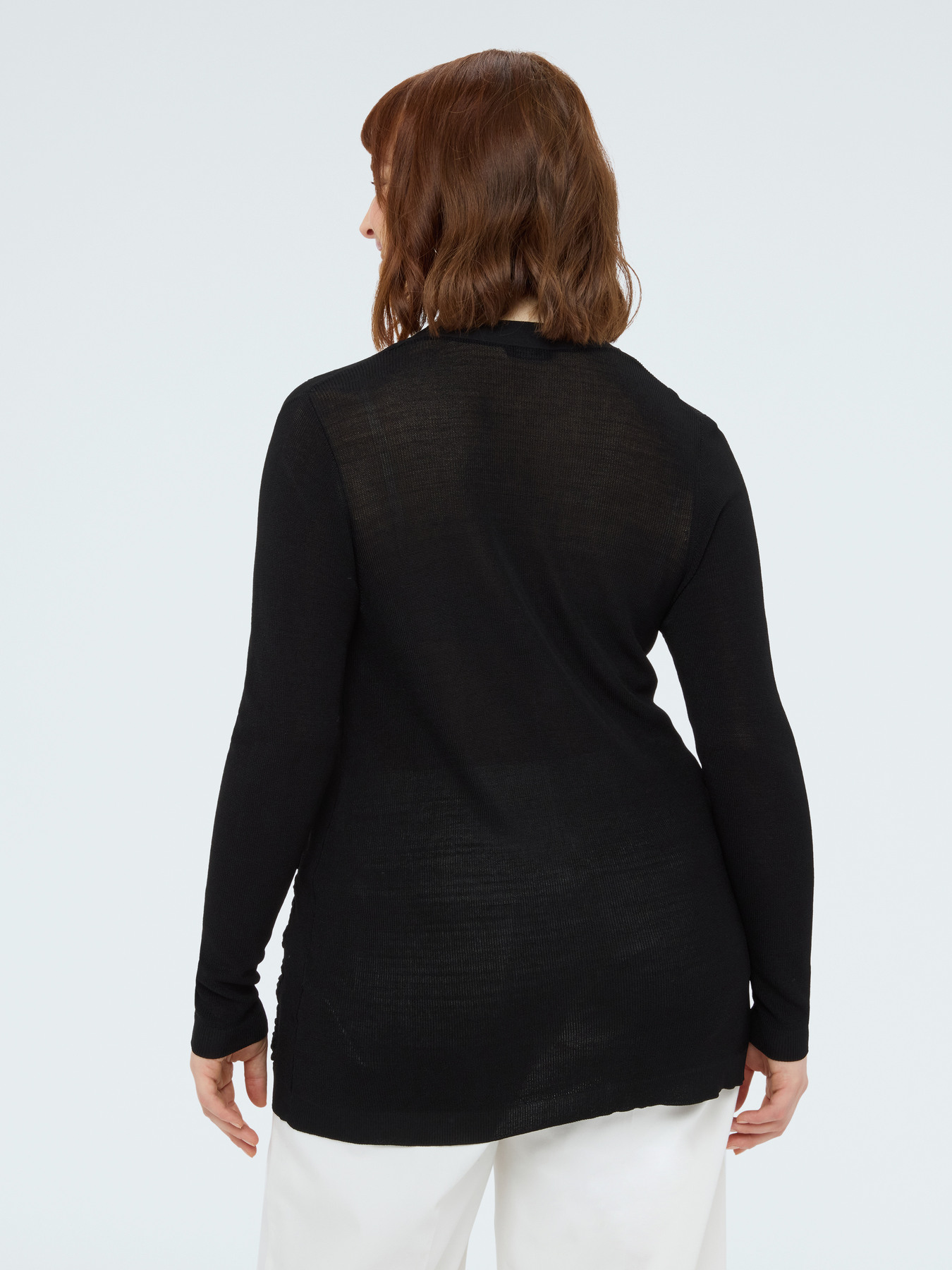 Cardigan with micro ruffles image number 1