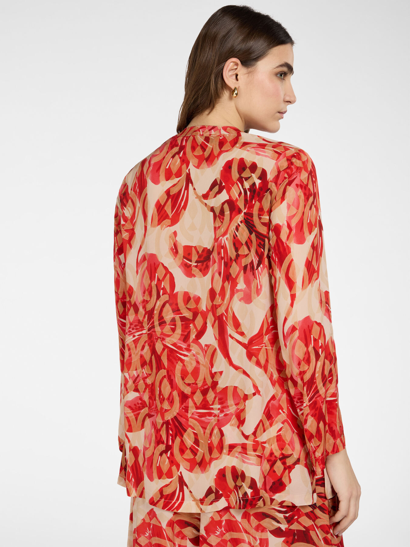 Blusa lunga stampata image number 1