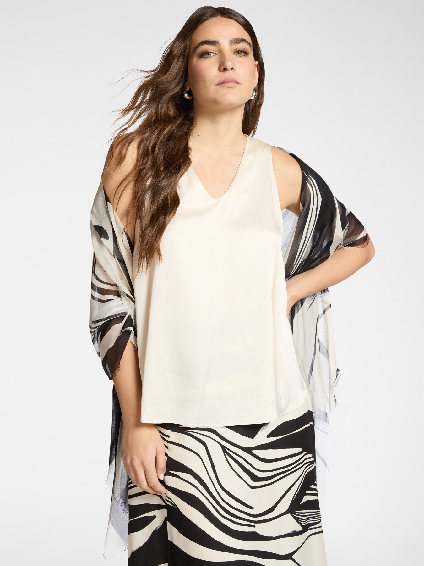 Top en satin de viscose image number 0