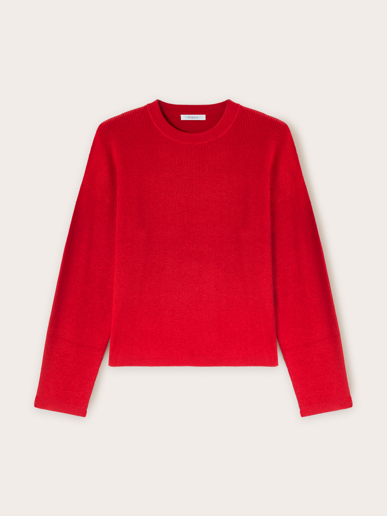 Gerippter Pullover mit &uuml;berlappendem Schlitz hinten image number 4