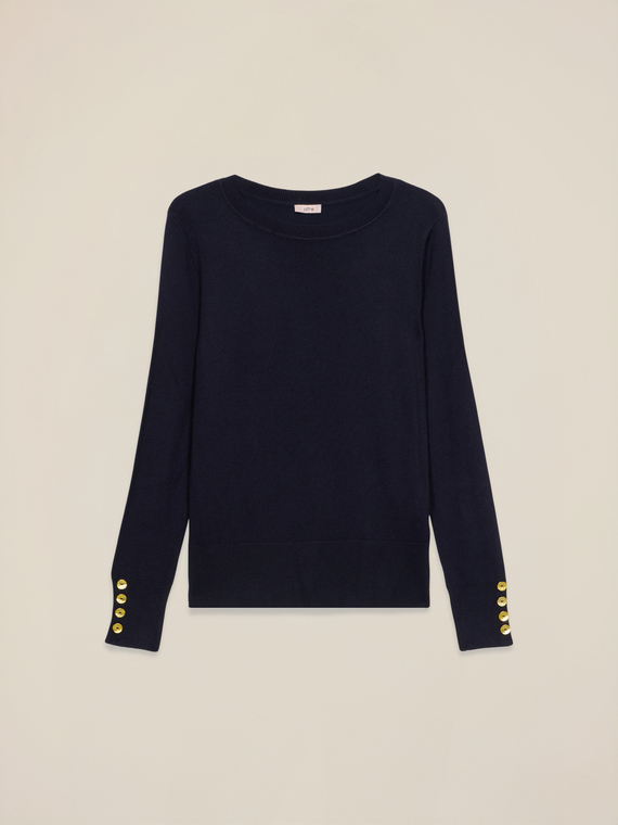Sweater with decorative buttons