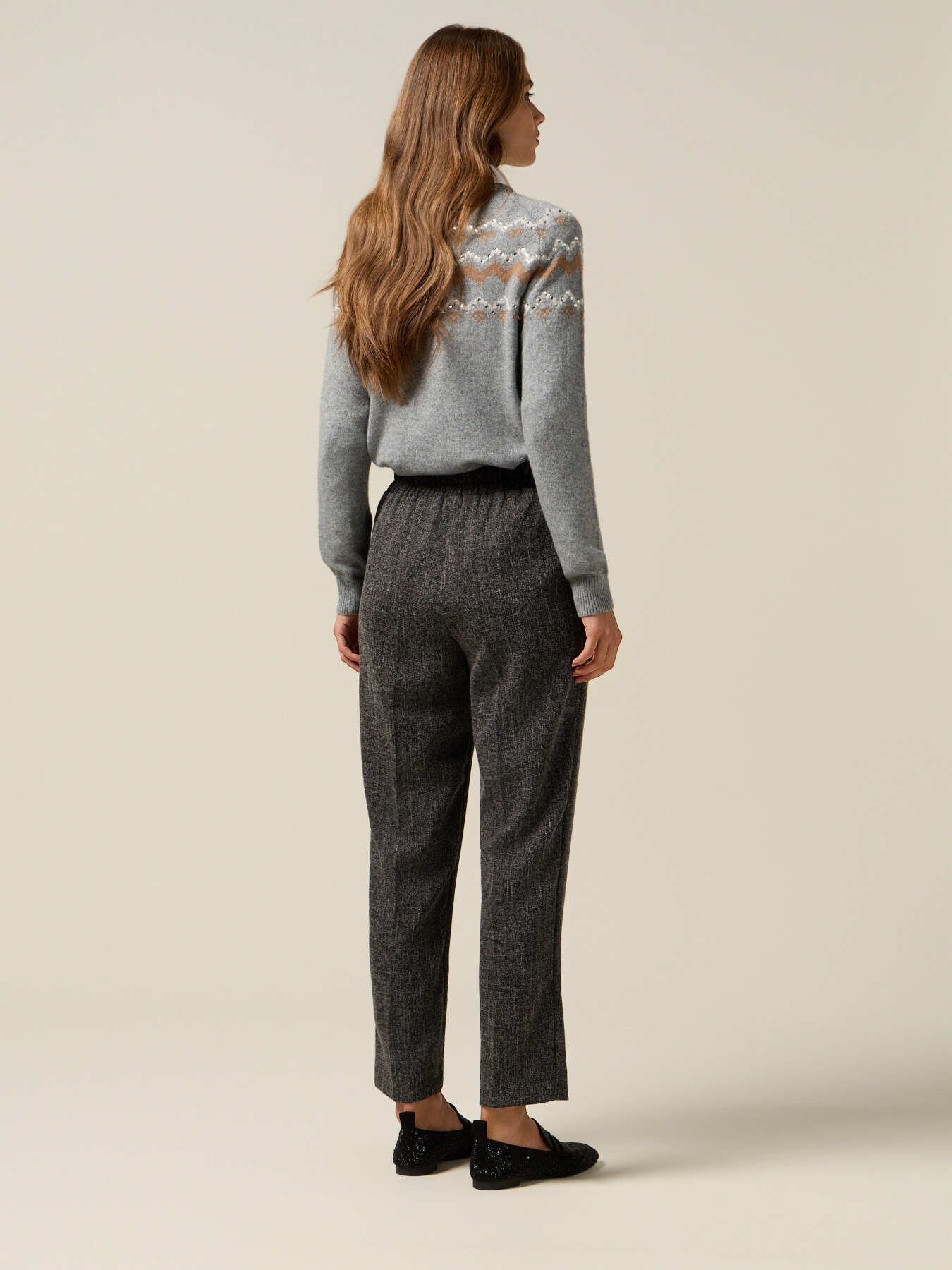 Joggers in tessuto mélange image number 1