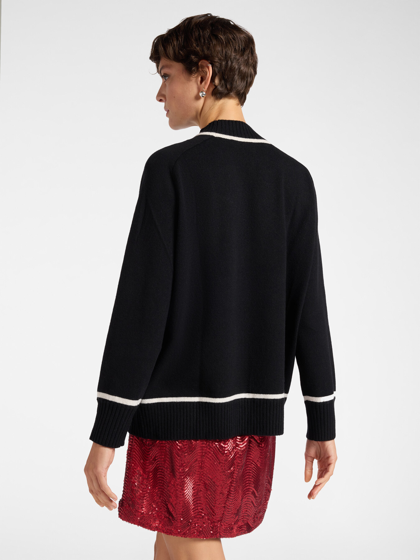 Wool sweater with contrasting writing image number 1