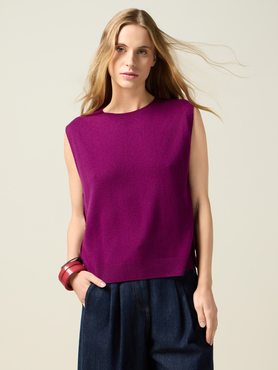 Gilet in lana e cashmere