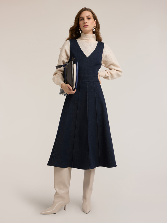 Robe midi en denim