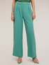Pantalon large en satin avec passepoil latéral image number 3