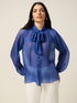 Silk blend voile blouse image number 0