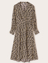 Robe mi-longue en viscose motif anneaux image number 3