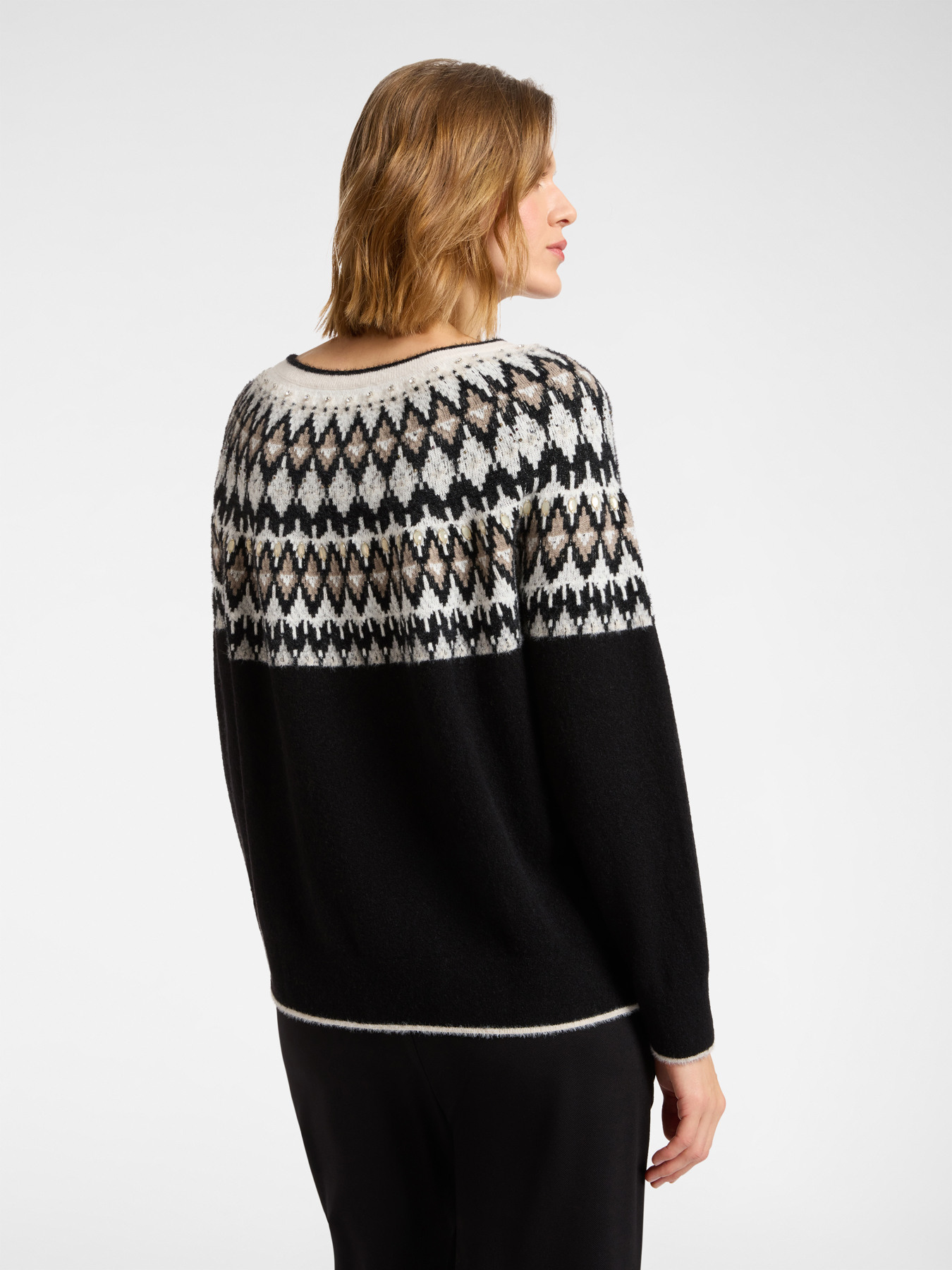 Maglia "fair isle" ricamata a mano image number 1