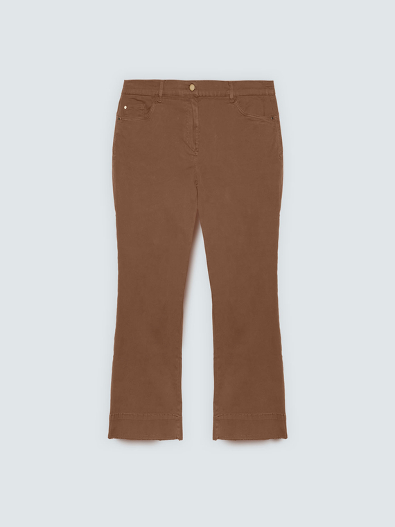Pantalon Kick Flare &eacute;vas&eacute; en coton