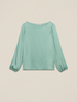Langarm-Bluse aus Viskose-Satin image number 3