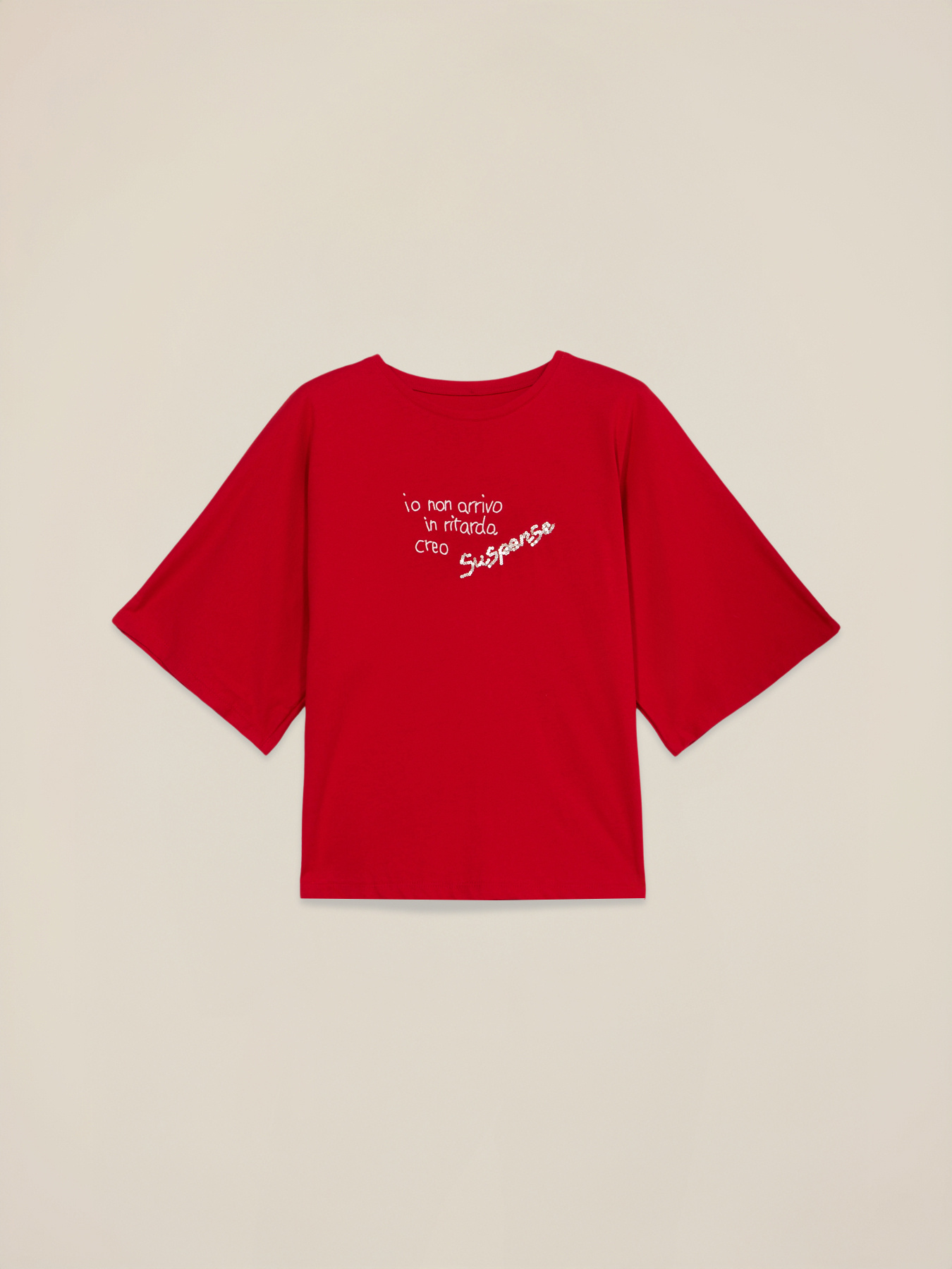 T-shirt with embroidered lettering image number 3