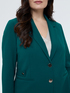 Cropped blazer in stretch fabric image number 5