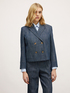 Chaqueta con doble botonadura en denim image number 2