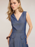 Robe ligne A en denim lyocell image number 3