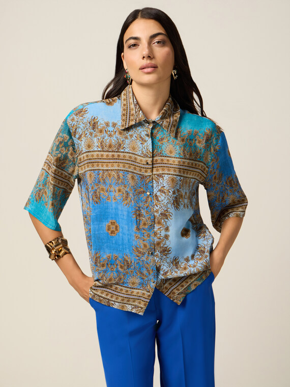 Camicia in viscosa fantasia