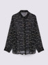 Camicia con stampa lettering in creponne image number 4