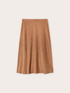 Suede-effect midi skirt image number 3