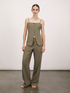 Linen blend top with buttons image number 3