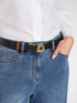 Cintura Monogram  reversibile in pelle image number 2