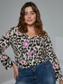 Hemdbluse mit Leopardenmuster und V-Ausschnitt image number 0