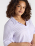 Camicia a righe in lino e viscosa image number 3