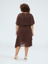 Kleid aus Georgette mit asymmetrischem Saum image number 1
