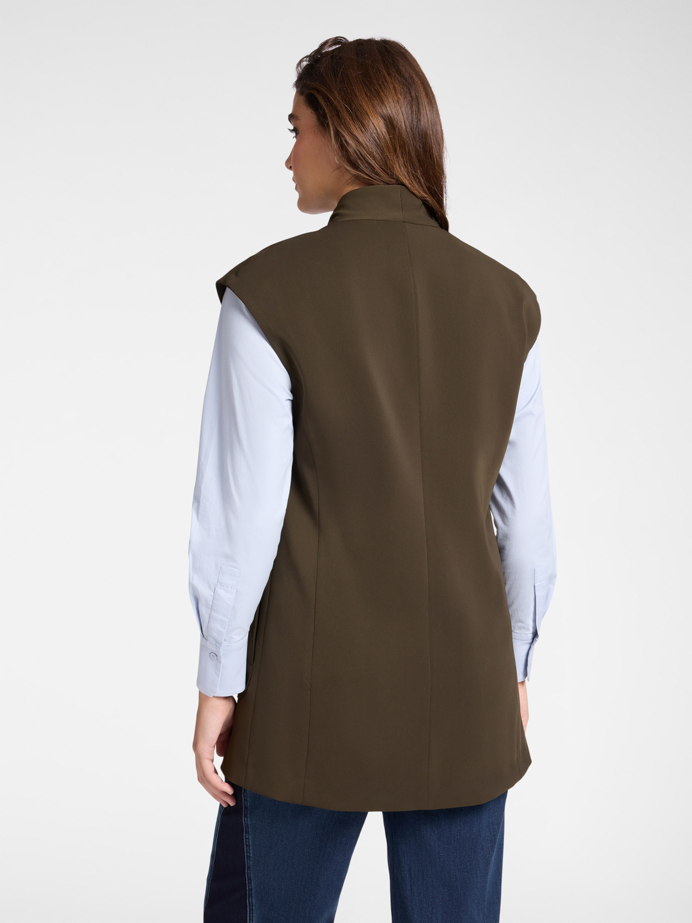 Blazer senza maniche in cady stretch image number 1
