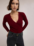 Cardigan a coste in maglia image number 3