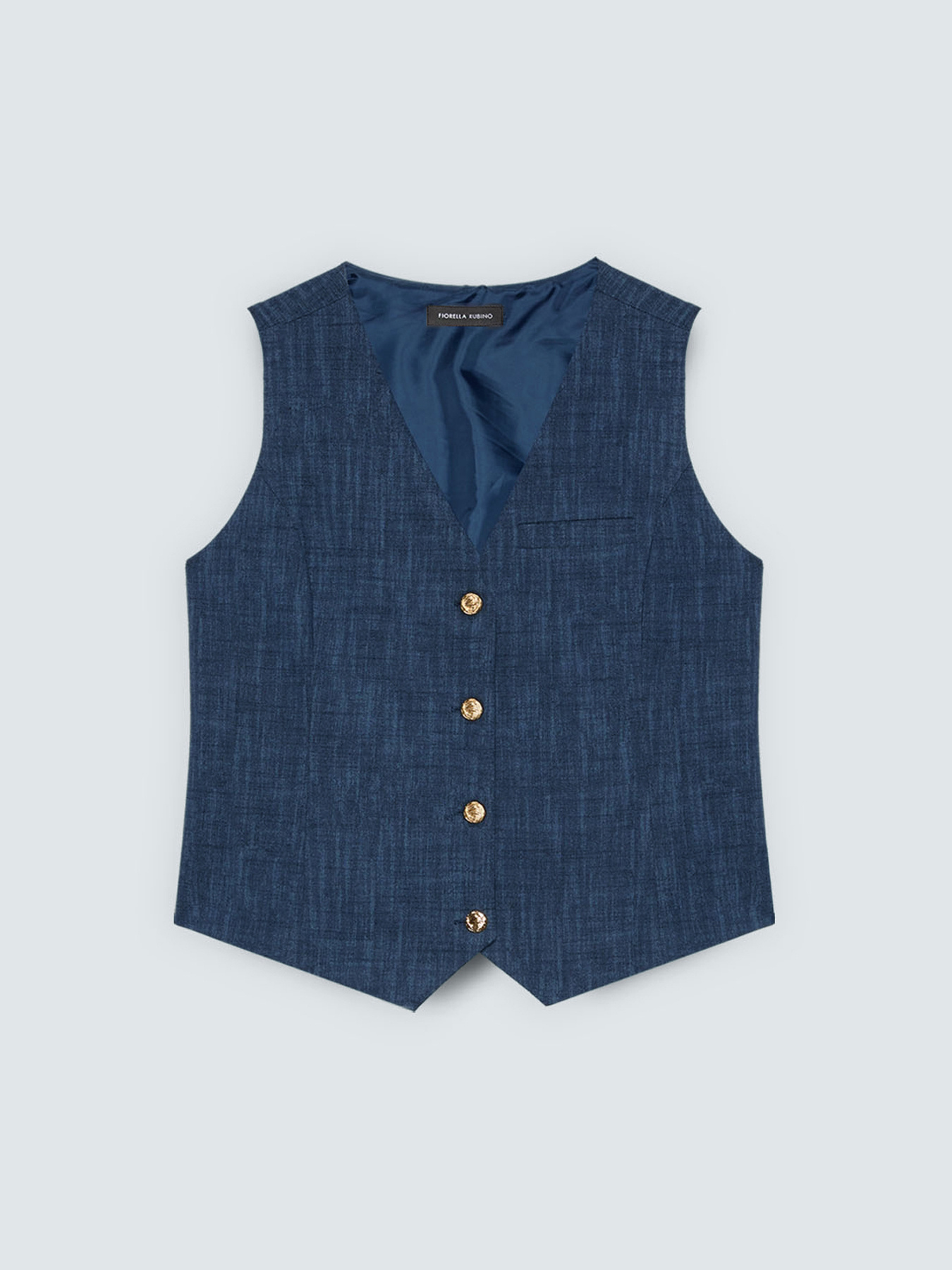 Milano stitch vest with buttons image number 4